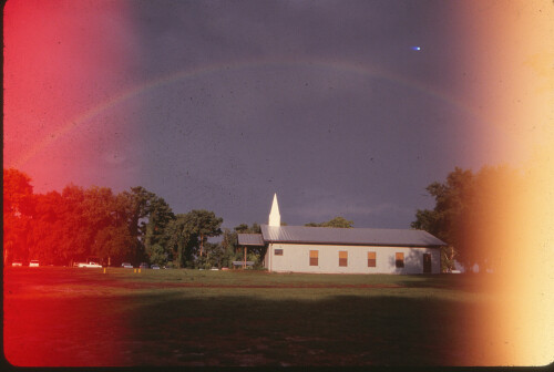 Full rainbow over the chapel