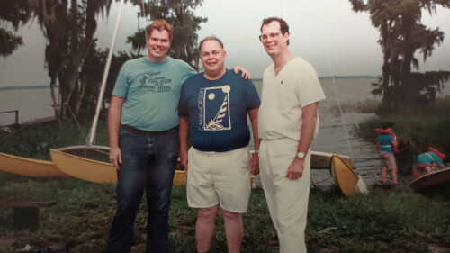 This is David (L), Bill (C), and Dr. Bill Bradford.
The year is unknown.