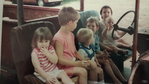 This is the beloved camp vehicle "Woody".
These are Bill and Esther Bradford's grandchildren.
Year Unknown (c. mid 1990s).